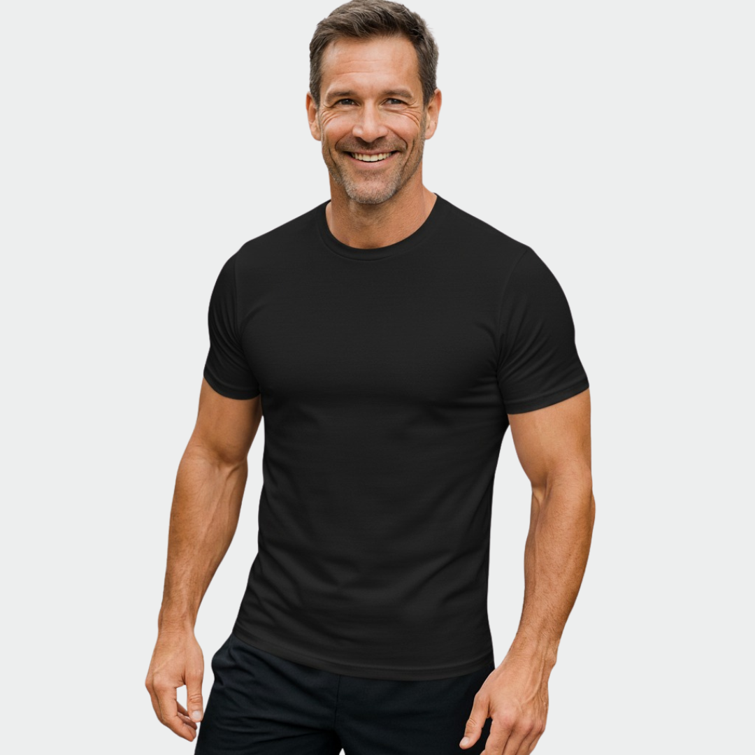 Herren T-Shirt – T-Shape, Rundhals, Baumwolle
