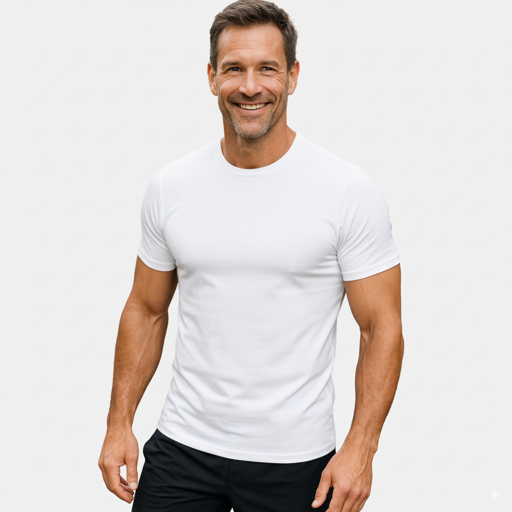Herren T-Shirt – T-Shape, Rundhals, Baumwolle
