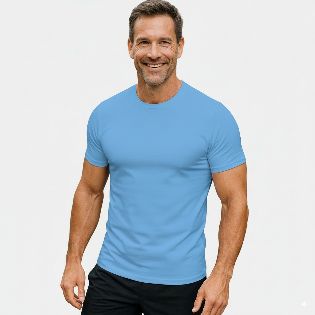 Herren T-Shirt – T-Shape, Rundhals, Baumwolle