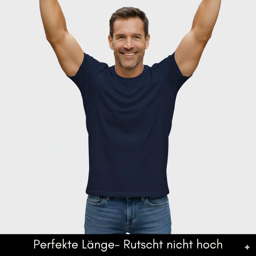 Herren T-Shirt – T-Shape, Rundhals, Baumwolle