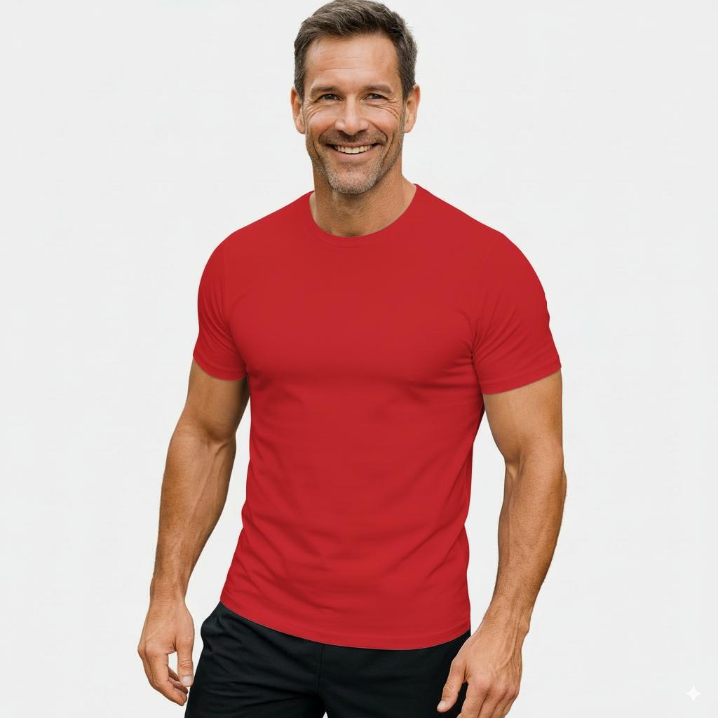 Herren T-Shirt – T-Shape, Rundhals, Baumwolle