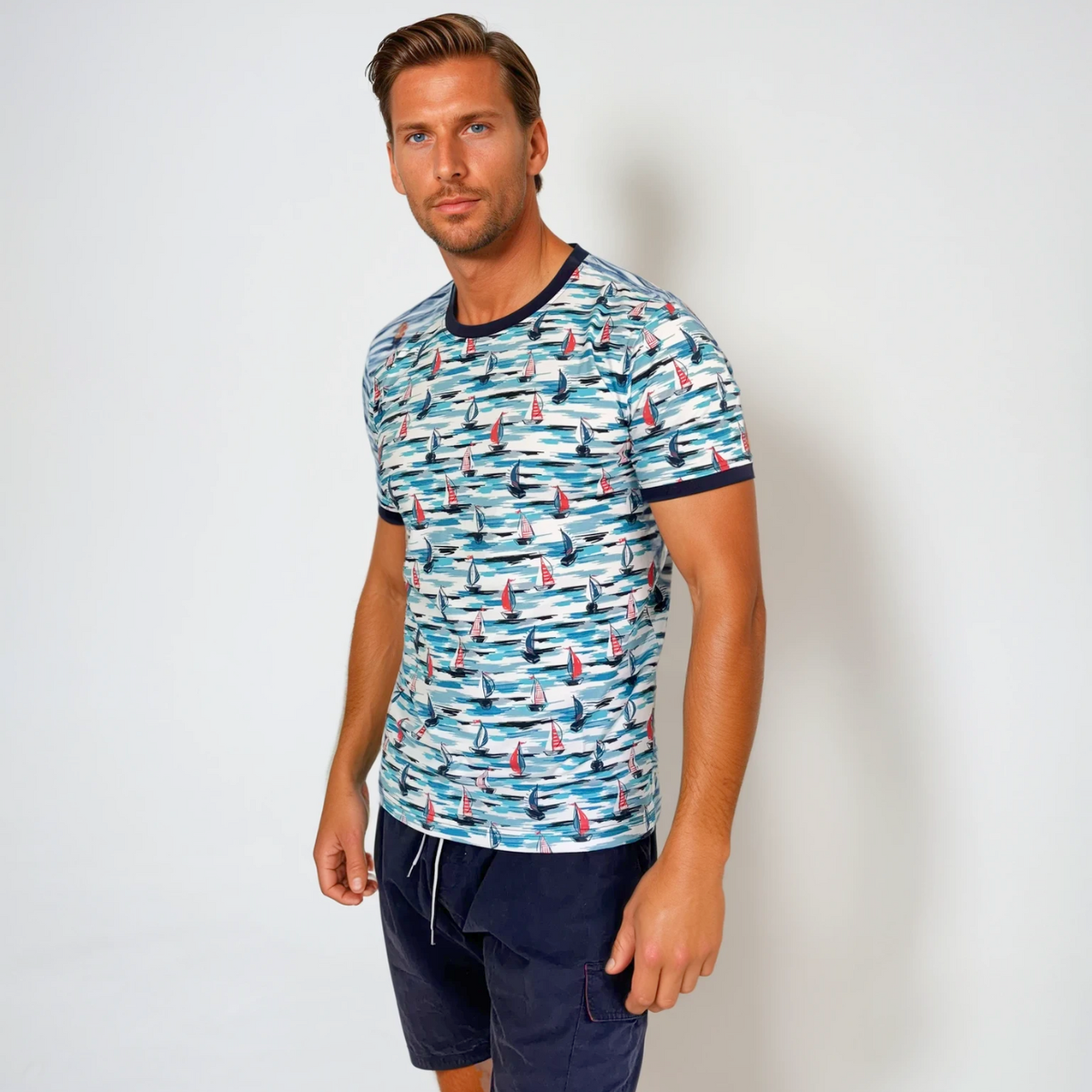 Line One Herren T-Shirt Crew Neck "printed"