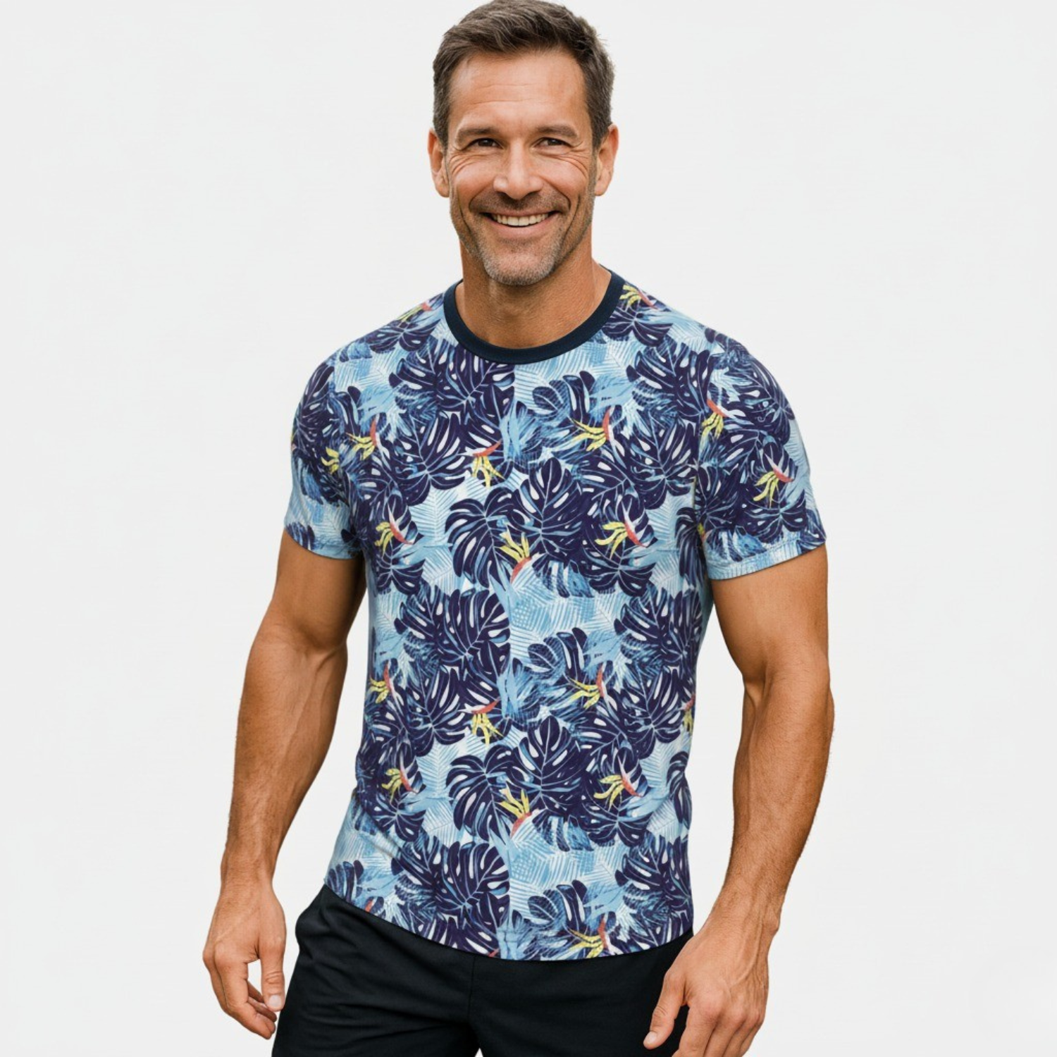 Line One Rundhals T-Shirt mit Print