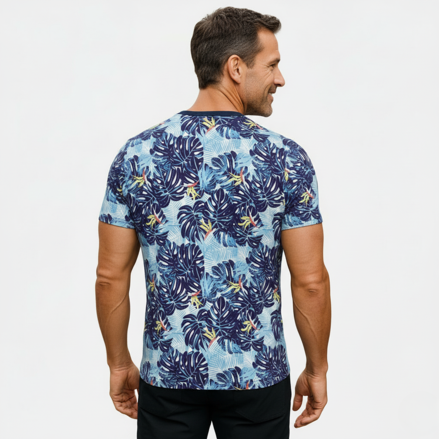 Line One Rundhals T-Shirt mit Print