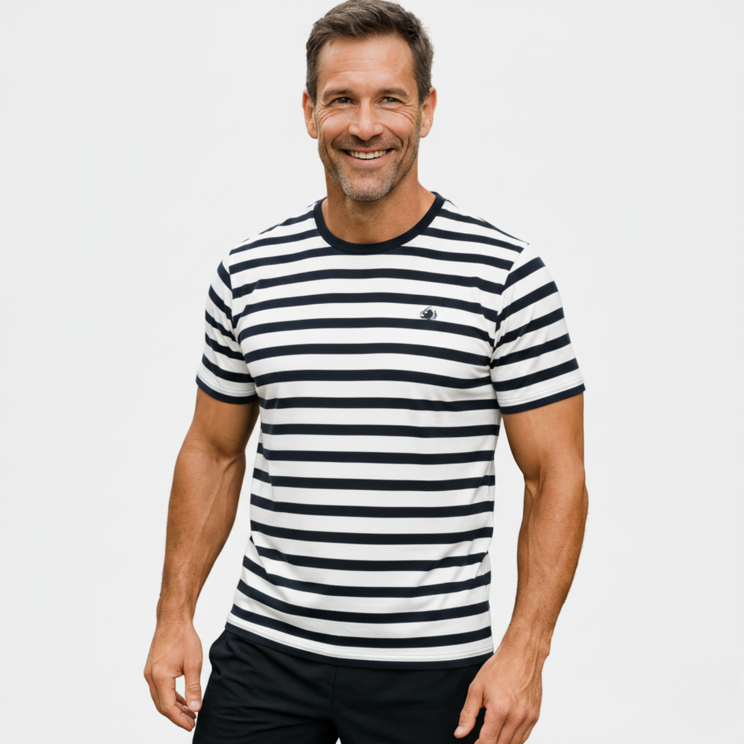 Line One Rundhals T-Shirt mit Print