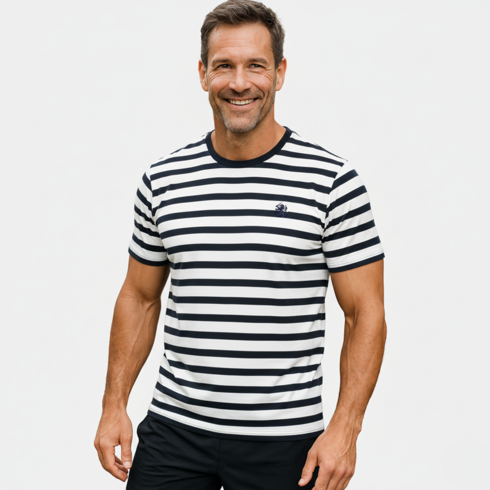 Line One Rundhals T-Shirt mit Print