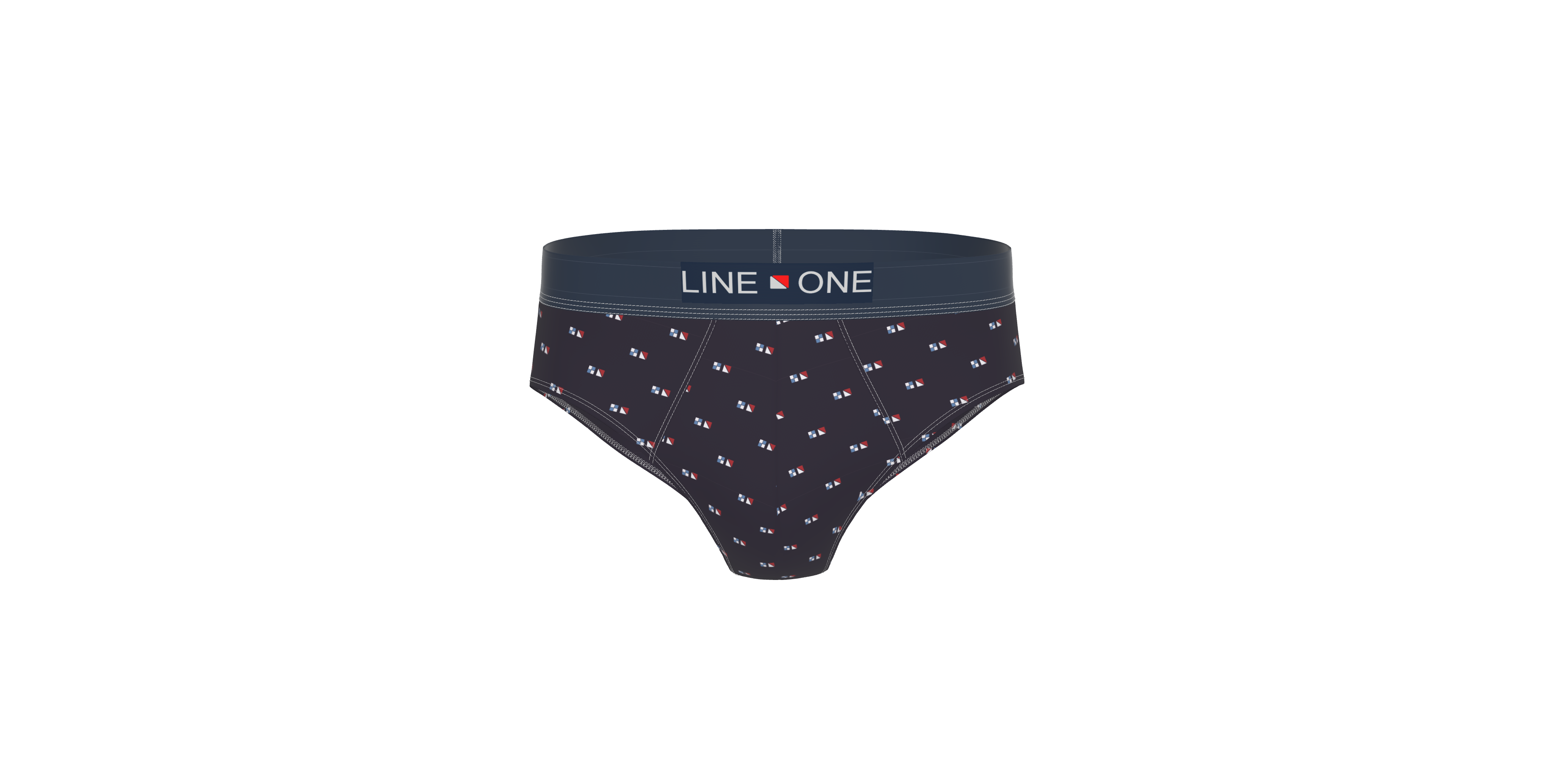 Line One Herren Slip "Navy Sail" bedruckt