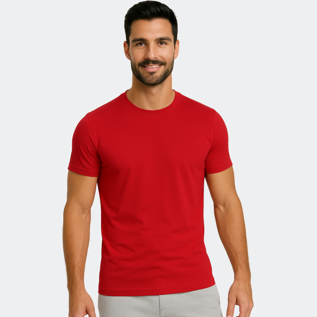 Herren T-Shirt – T-Shape, Rundhals, Baumwolle