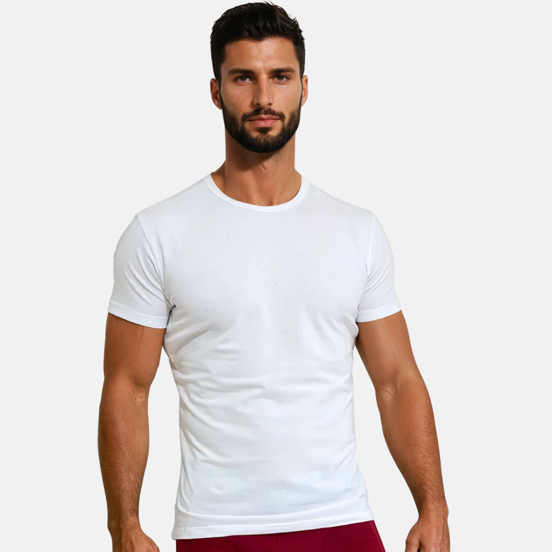 Herren T-Shirt – T-Shape, Rundhals, Baumwolle